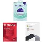 Microsoft Office Home & Student 2021 (Lifetime for 1 user), McAfee LiveSafe (1 year, unlimited d