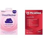 Mcafee LiveSafe (1 year for unlimited devices) & Cloud Backup (4 TB, 3 years) Bundle