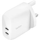 BELKIN WCB010myWH Universal Dual USB Type-C Mains Charger, White