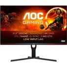 AOC U32G3X/BK 4K Ultra HD 31.5" IPS LED Gaming Monitor - Black & Red, Black,Red