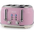 SALTER Retro EK5739PNK 4-Slice Toaster - Pink, Pink