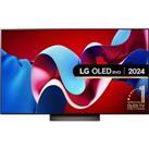 77" LG OLED77C46LA Smart 4K Ultra HD HDR OLED TV with Amazon Alexa, Silver/Grey