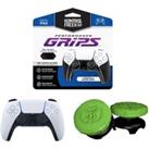 Playstation PS5 DualSense Wireless Controller (White), Call of Duty MW2 2596-PS5 Thumbsticks (Green) & 4777-PS5 Performance Grips (Black) Bundle