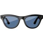 RAY-BAN Meta Skyler (Standard) Smart Glasses - Shiny Black, Transition Blue