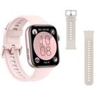 Huawei Watch Fit 3 (Pink, Fluoroelastomer Strap) & Solo-Strap FIT 3 Watch Band (Moon White) Bund