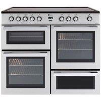 FLAVEL MLN10CRS Electric Ceramic Range Cooker - Silver & Chrome, Silver/Grey