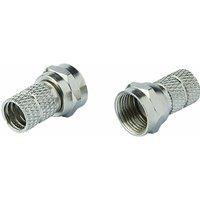 ESSENTIALS CSATPL15 Twist F Plug Adapters, Silver/Grey