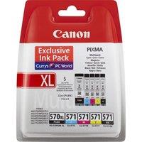 CANON PGI570XL/571 Tri-colour & Black Ink Cartridges - Multipack, Black