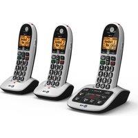 BT 4600 Cordless Phone with Answering Machine - Triple Handsets, Silver, Silver/Grey