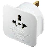 MASTERPLUG TAVUK-MP Universal to UK Plug Adapter, White