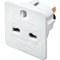 MASTERPLUG TAUSA-MP UK to US Travel Adapter, White
