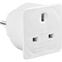 MASTERPLUG TAEUR-MP UK to EU Travel Adapter, White