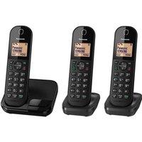 PANASONIC KX-TGC413EB Cordless Phone - Triple Handsets, Black