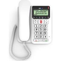 BT Dcor 2600 Corded Phone with Answering Machine, White