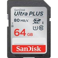 SANDISK Ultra Plus Class 10 SDXC Memory Card - 64 GB