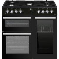 FLAVEL MLN9FRK 90 cm Dual Fuel Range Cooker - Black, Black