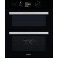 INDESIT Aria IDU 6340 BL Electric Built-under Double Oven - Black, Black