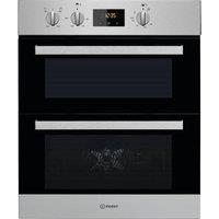 INDESIT Aria IDU 6340 IX Electric Built-under Double Oven - Stainless Steel, Stainless Steel