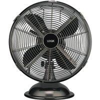 LOGIK L12DFGM17 12 Desk Fan - Gun Metal, Silver/Grey