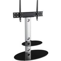 AVF Lugano FSL800LUS TV Stand with Bracket - Silver & Black Glass, Silver/Grey