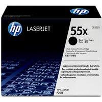 HP 55X High Yield Original LaserJet Black Toner Cartridge, Black