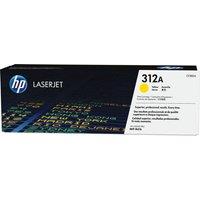 HP 312A Original LaserJet Yellow Toner Cartridge, Yellow