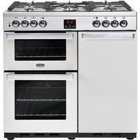 BELLING Gourmet 90DFT 90 cm Dual Fuel Range Cooker - Stainless Steel, Stainless Steel