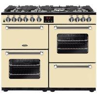 BELLING Kensington 100DFT Dual Fuel Range Cooker - Cream & Chrome, Cream