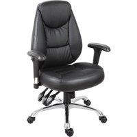 Teknik Portland Leather-look Operator Chair - Black