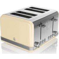 SWAN Retro ST19020CN 4-Slice Toaster - Cream, Cream