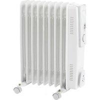 STATUS OFH9-2000W1PKB Portable Oil-Filled Radiator - Grey, Silver/Grey