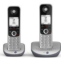 BT Advanced 1Z Cordless Phone - Twin Handsets, Black & Silver, Black,Silver/Grey