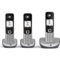 BT Advanced 1Z Cordless Phone - Triple Handsets, Black & Silver, Black,Silver/Grey