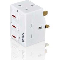 LOGIK L3WAYSP18 3-Socket Plug Adapter