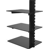 AVF AS300 Fixed AV Shelving Wall Mount, Black