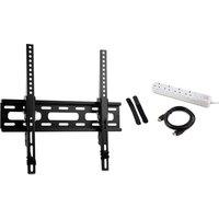 LOGIK LTPSKM18 Tilt 26-55" TV Bracket & Power Starter Kit, Black