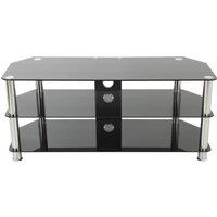 AVF SDC1140CM 1400 mm TV Stand - Black & Chrome, Silver/Grey,Black