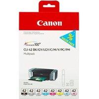 Canon CLI-42 Black, Grey, Light Grey, Cyan, Magenta, Yellow Ink Cartridges - Multipack, Magenta,Grey