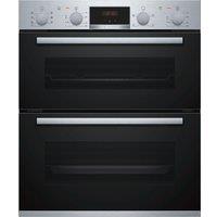 BOSCH Series 4 NBS533BS0B Electric Built-under Double Oven - Stainless Steel, Stainless Steel