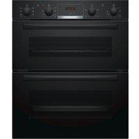 BOSCH Series 4 NBS533BB0B Electric Built-under Double Oven - Black, Black