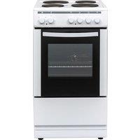 ESSENTIALS CFSEWH18 50 cm Electric Solid Plate Cooker - White, White