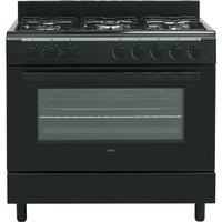 LOGIK LFTG90B18 90 cm Dual Fuel Range Cooker ? Black, Black