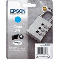 Epson 35 Padlock Cyan Ink Cartridge, Cyan