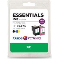 ESSENTIALS HP 304XL Black & Tri-colour Ink Cartridges, Black & Tri-colour