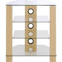 TTAP Vision 650 mm HiFi Stand - Light Oak, Clear,Brown