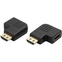 SANDSTROM SHDMAD119 HDMI to HDMI L-Shaped Adapter Set, Black