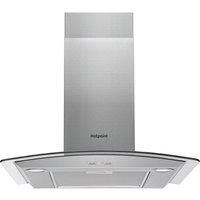 HOTPOINT PHGC6.4 FLMX Chimney Cooker Hood - Silver, Silver/Grey