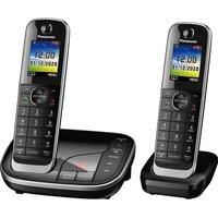 PANASONIC KX-TGJ422EB Cordless Phone - Twin Handsets, Black, Black