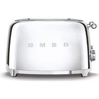 SMEG 50's Retro TSF03SSUK 4-Slice Toaster - Stainless Steel, Stainless Steel