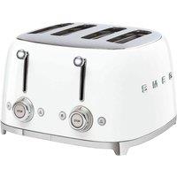 SMEG 50's Retro Style TSF03WHUK 4-Slice Toaster - White, White